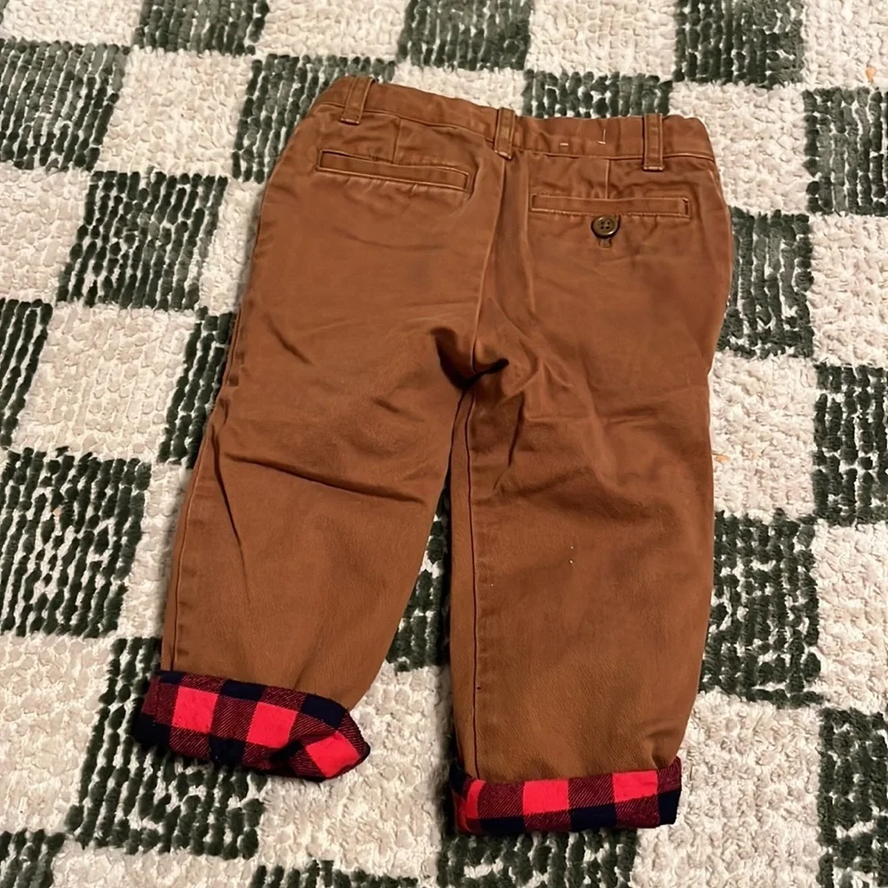 Crewcuts khaki pants with fleece lining